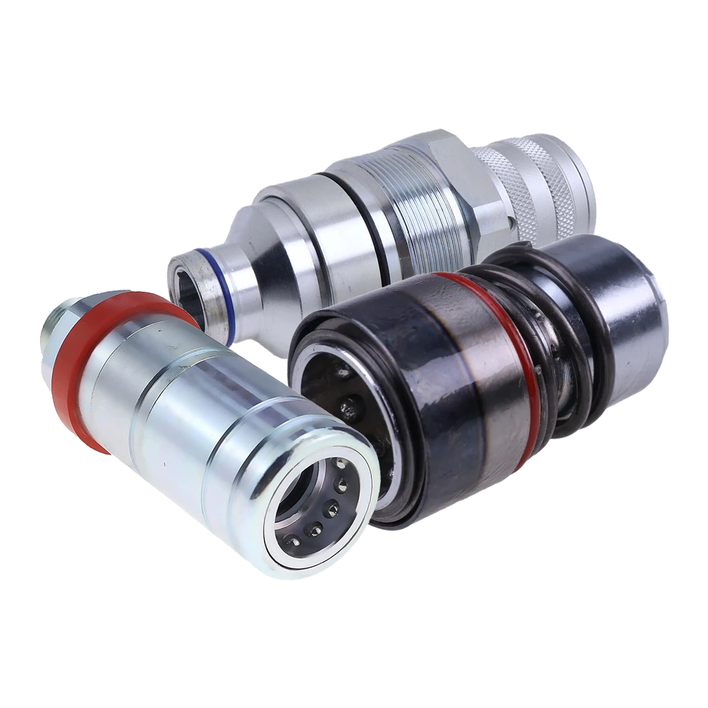 Hydraulik-Schnellkupplung G1/4″ – Verchromter Stahl, Poppet-Ventil, NBR-Dichtung, 35 MPa, Für Traktor & Co.