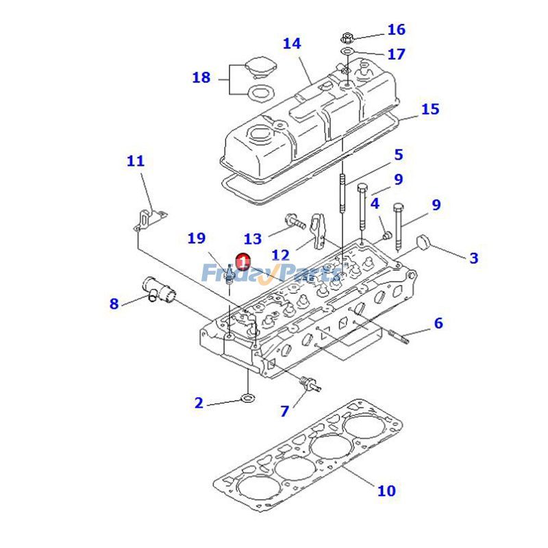 Repuesto Culata para motor Nissan Komatsu H15 compatible con Motor  FridayParts