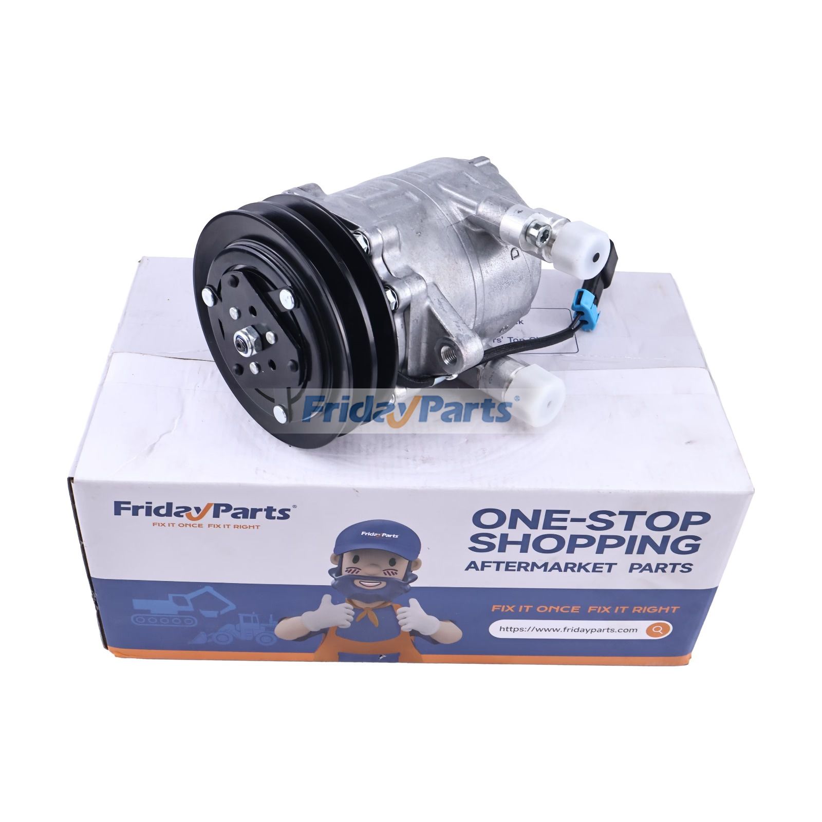 Seltec TM-08 Air Conditioning Compressor 6733655 for Bobcat Skid Steer Loader A220 A300 S150 S160 S175 S185 S205 S220 S250 S300 S330