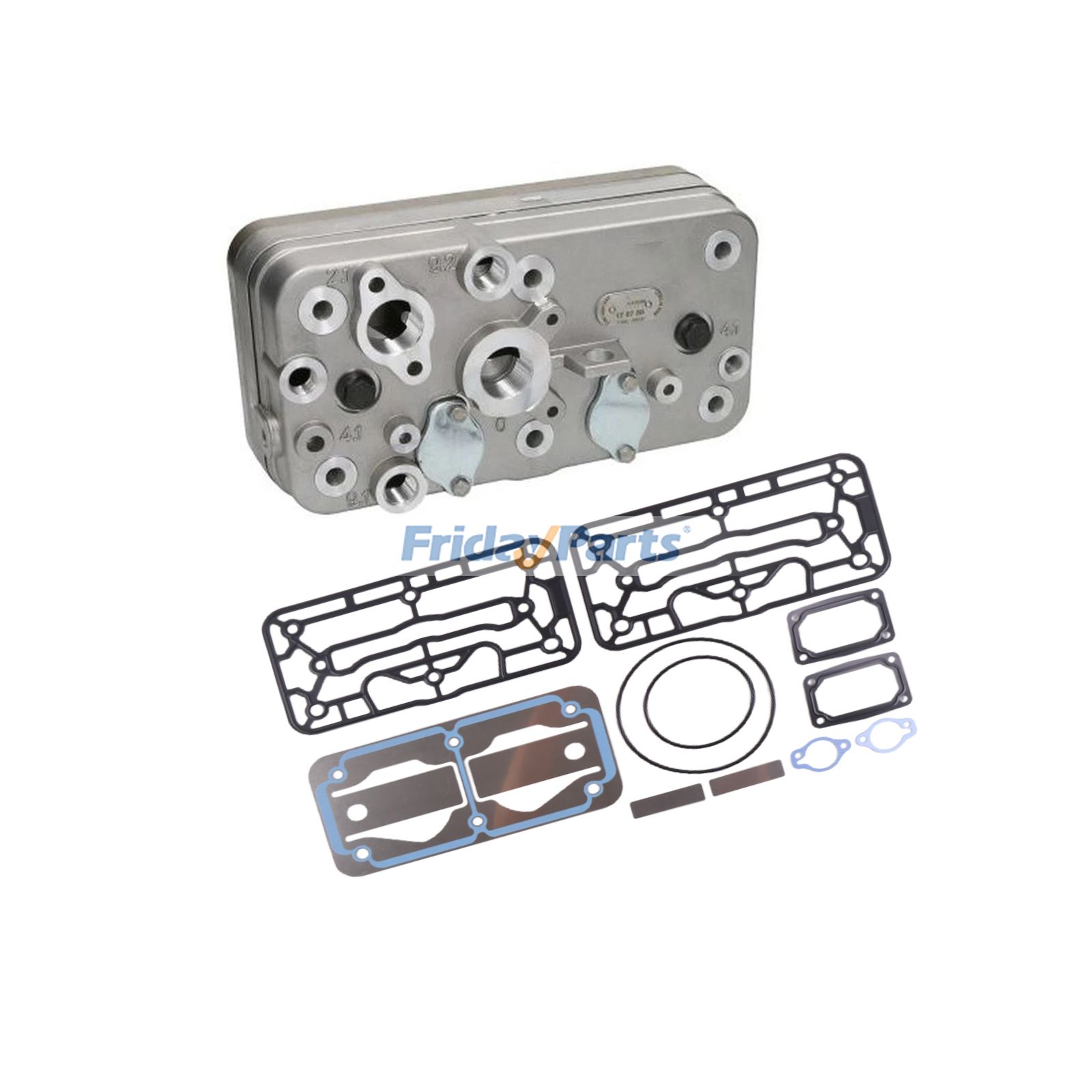 ボルボ FL FE B7 トラック用エアコンプレッサーシリンダーヘッドアセンブリ（修理キット付き）7421136561