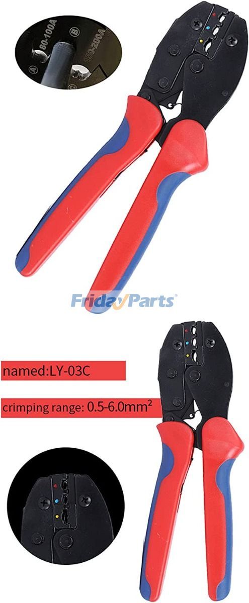 Pince à sertir 0,5-6,0 mm², coupe-câble, dénudeur de fil automatique, pince multifonction LY-03C pour dénudage de fil isolé annulaire, borne de sertissagepourPour AUTRE MARQUE