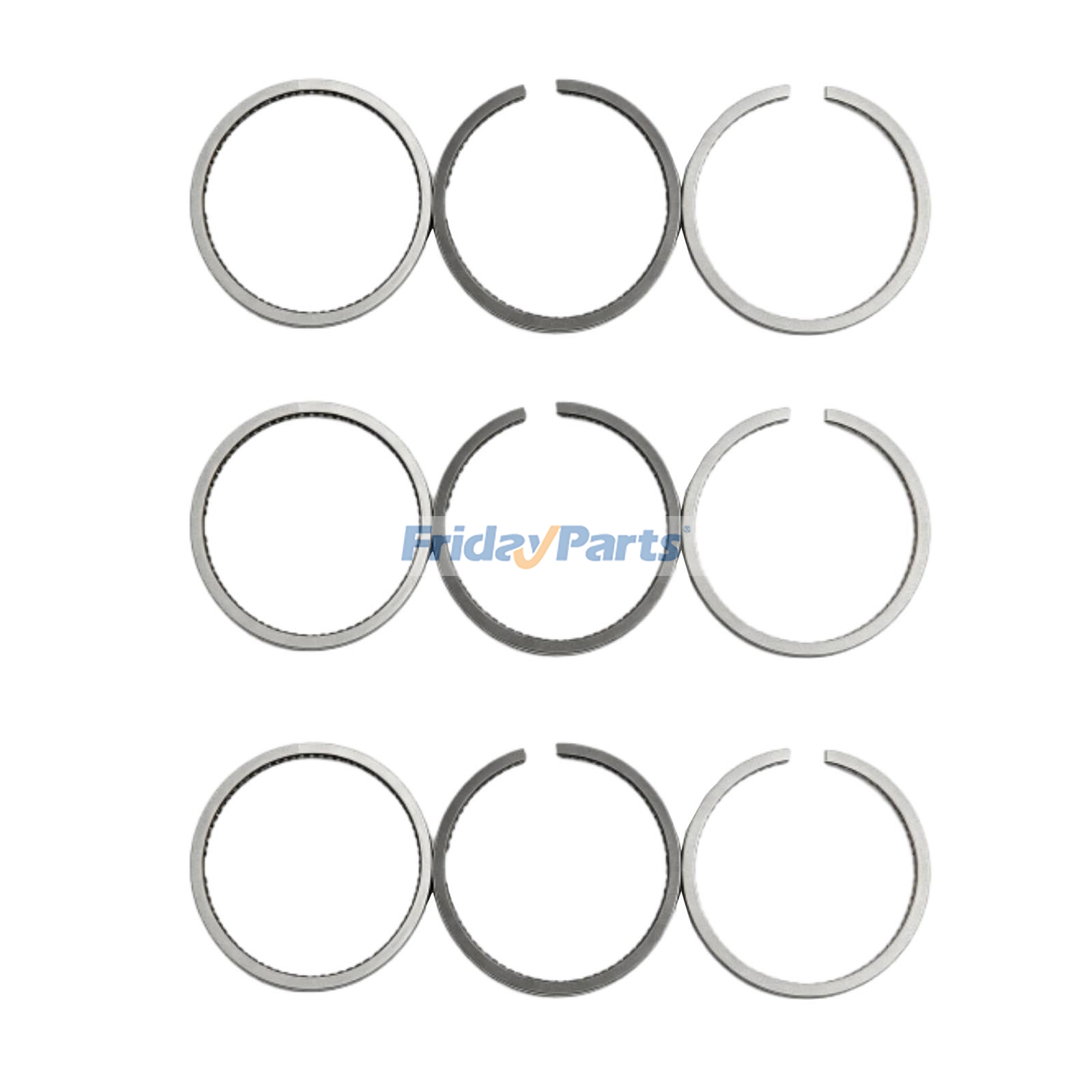 +0.5mm 3 Cylinder Piston Ring 15501-21090 15501-21050 for Kubota Engine D1100 D1101 DH1101 Tractor L2050DT L2050F L235 L2350DT L2350F