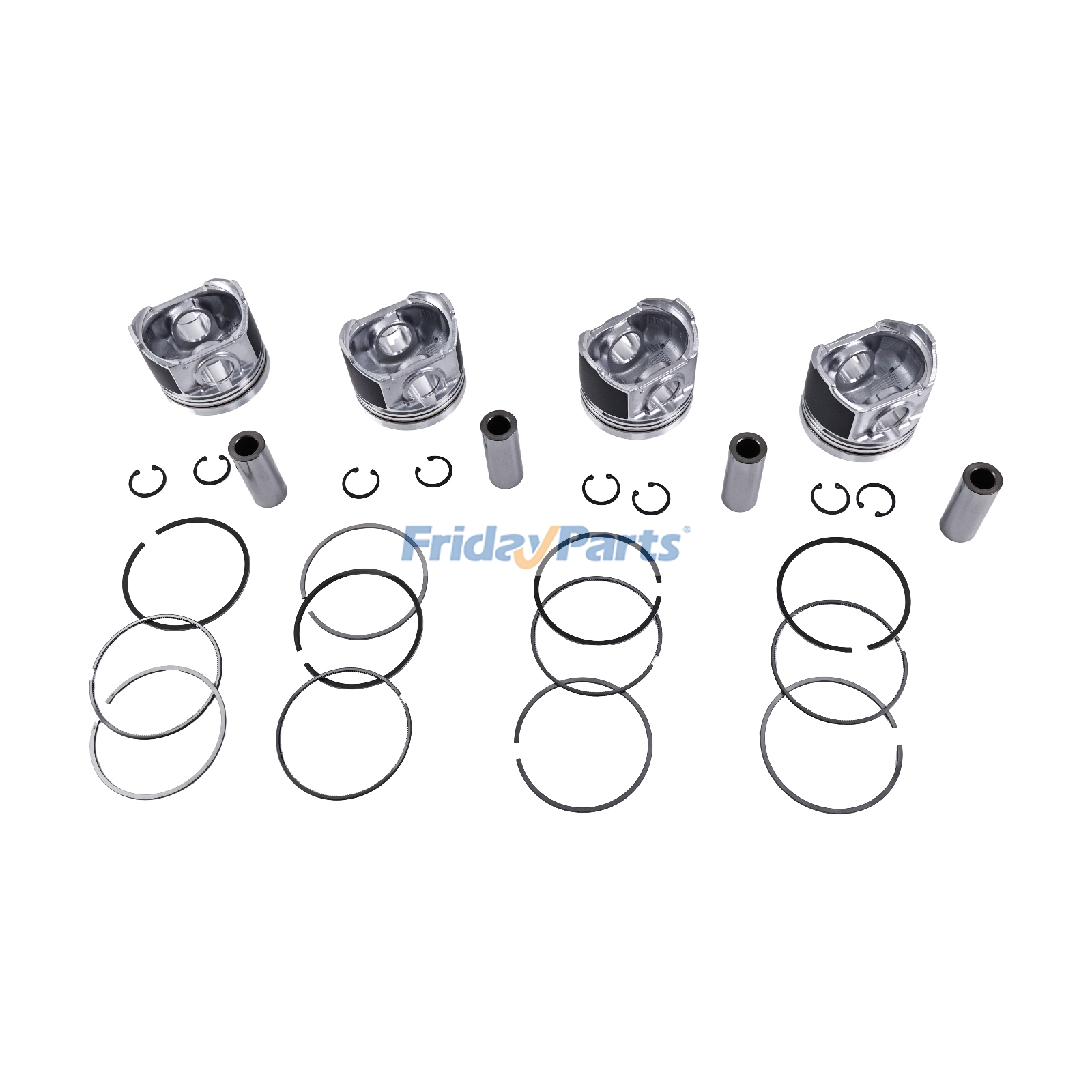 +0.5mm Piston Kit 1J574-21910 for Kubota Engine V3800 Tractor M100 M108 M110 M8560 M9960 M4N-071HD12