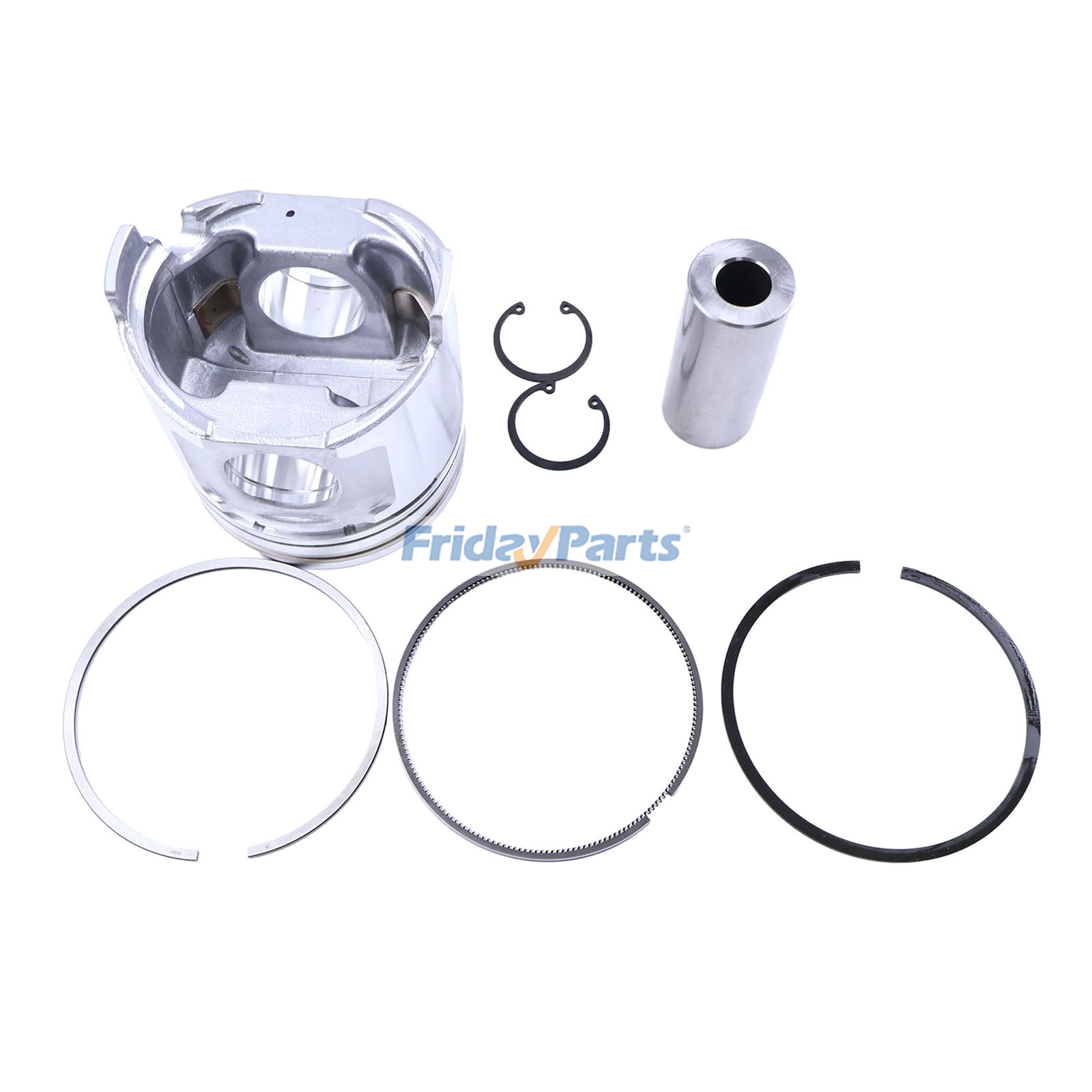 Motor,Escavadora ,Carregadora  Para KOMATSU,Para Takeuchi - Kit de pistão e anéis +0,5 mm para motor Yanmar 4TNV106 4TNV106T Komatsu 4D106 PC95R-2 PW95R-2 PC110R-1 Escavadeira