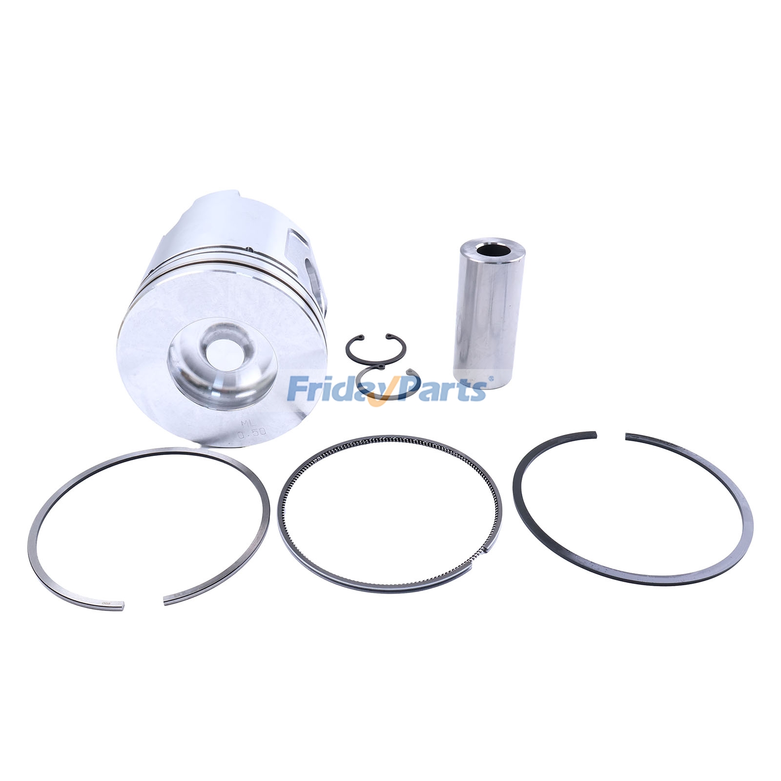 Kit de pistão e anéis +0,5 mm para motor Yanmar 4TNV106 4TNV106T Komatsu 4D106 PC95R-2 PW95R-2 PC110R-1 Escavadeira FridayParts