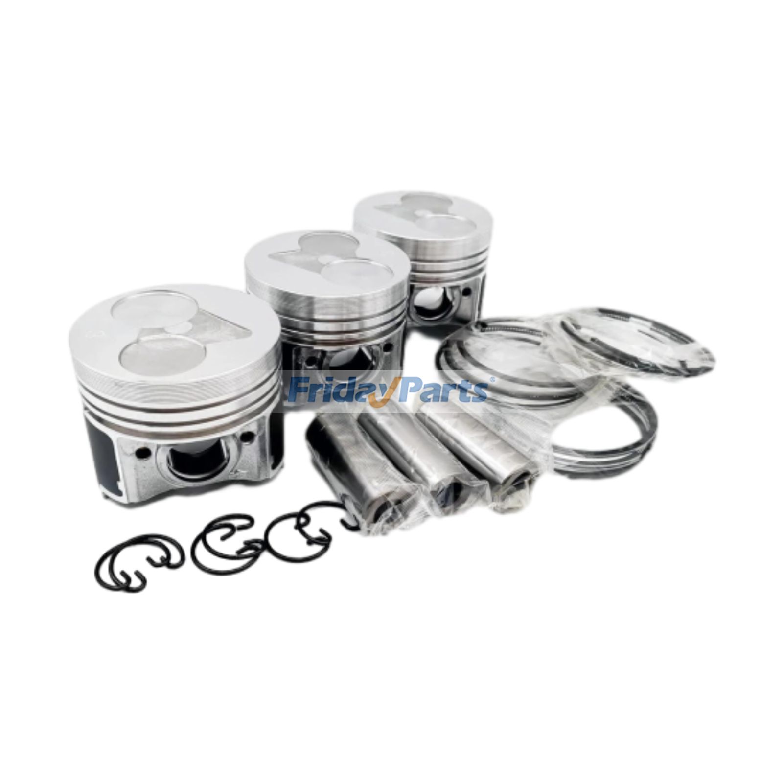 +0,5 mm Kolbensatz mit Ring H1600-21100 für Kubota Motor D1105 Traktor B2400D B2400E B2400HSD B2400HSE B2410HSD