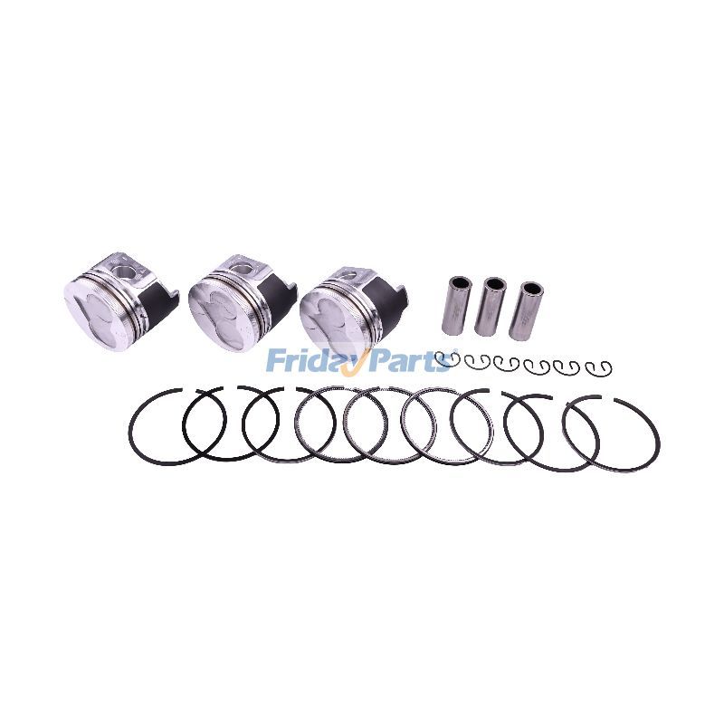 +0.5mm Piston Set 16060-21910 for Kubota Engine D1105 V1505 Excavator KX41-2 KX61-2 KX71-3 KX91-2