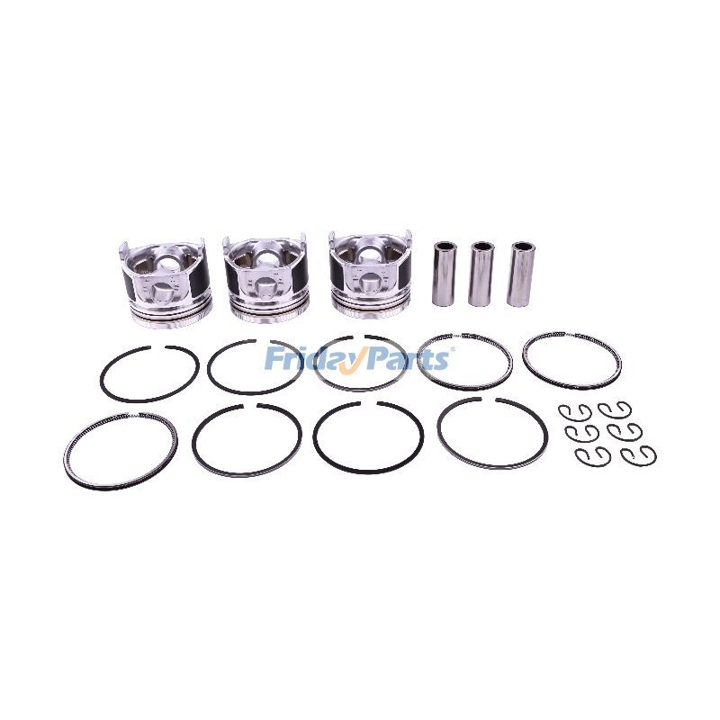 Escavadora  Para KUBOTA - Conjunto de pistão de +0,5 mm 16060-21910 para escavadeira Kubota Engine D1105 V1505 KX41-2 KX61-2 KX71-3 KX91-2