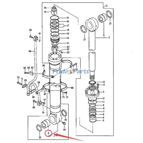 4241780 Boom Bushing 0420112 for Hitachi EX400-3 EX400-3C EX400-5 EX450H-5 ...