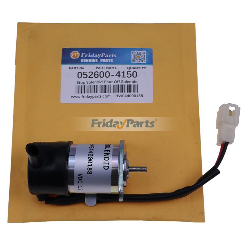 12V Stop Solenoid Valve 052600-4150 052600-4151 for Kubota Engine D905 D1105 V1505 Excavator KX41-2 KX41H KX61-2 KX71 KX91-2
