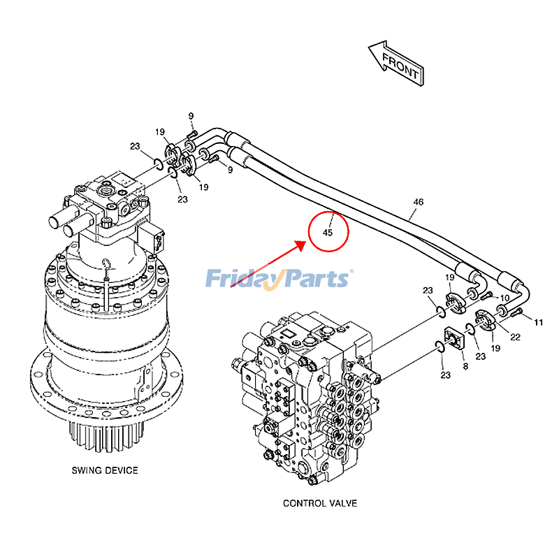 エクスカベーター 高圧ホース