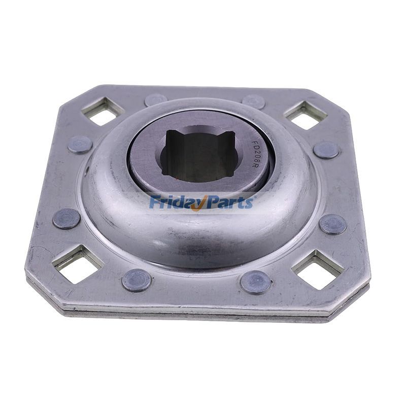 1-1/8" スクエアディスクハローフランジベアリングユニット FD208R1 ST208-1N ボルト穴 0.531" x 0.529" 農業用