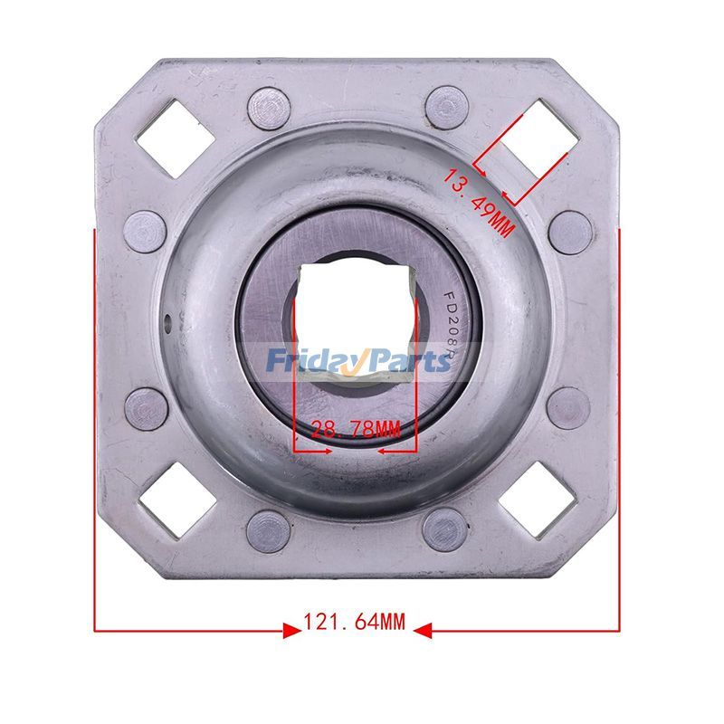 FridayParts Flanschlagereinheit für Vierkantscheibeneggen