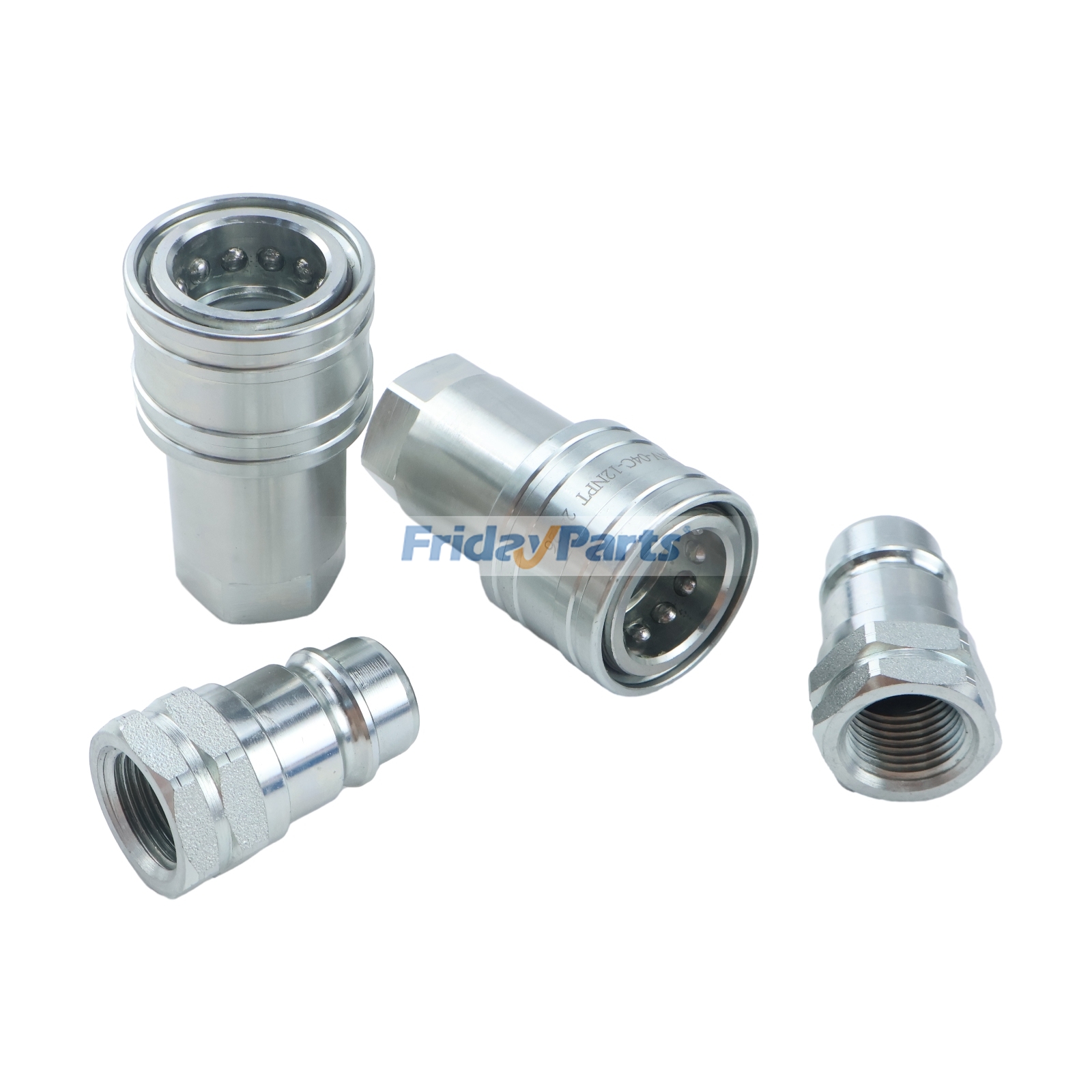 1/2" Ag ISO 5675 Poppet Agricultural Hydraulic Quick Coupler With Dust Cap for Tractor