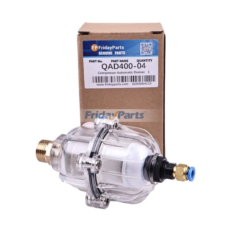 1/2" エアコンプレッサー自動排水装置 QAD400-04
