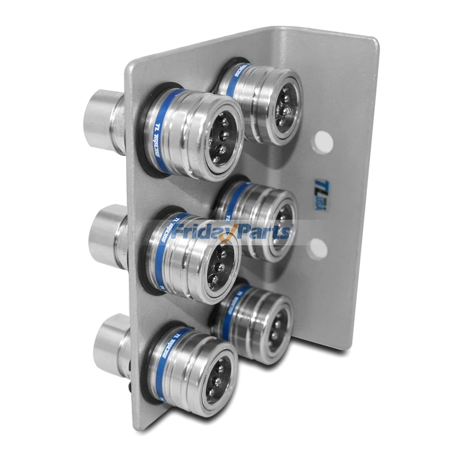 Conector rápido hidráulico SAE de 1/2" de diámetro y 5/8" de pulgada con soporte de montaje desmontable TL132B-6 para tractor agrícola. para Tractor