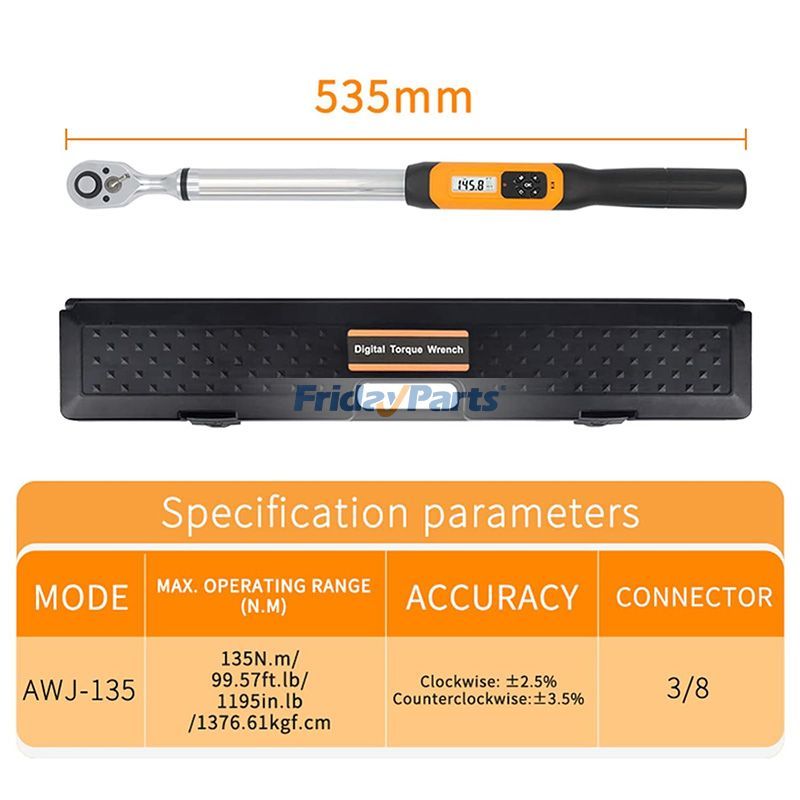 FridayParts Digital Reversible Torque Wrench