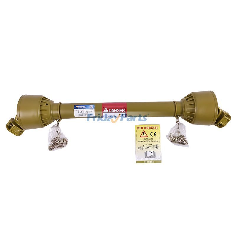 PTO Drive Shaft 1-3/8" 6-Spline With Slip Clutch – 31.5"-41" Length, 900Nm Torque (T4 Series, Yellow)
