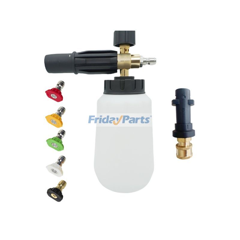 1/4 Inch Quick Connector Foam Cannon With 5 Nozzle Tip for Karcher Pressure Washer K2 K3 K4 K5 K6 K7