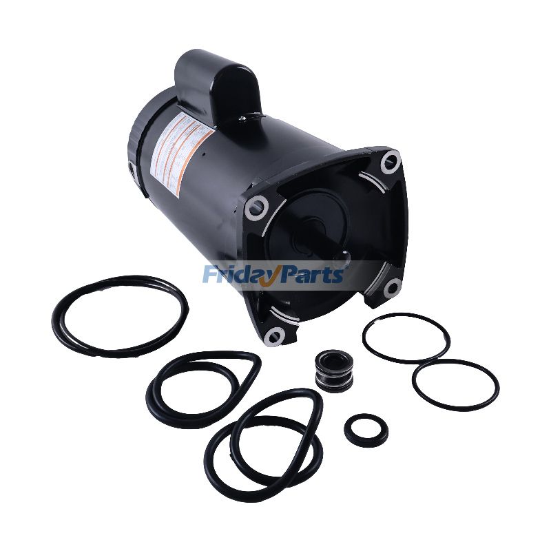 Motor de piscina de brida cuadrada de 1,5 HP con potencia nominal completa y GO-KIT-32 SQ1152