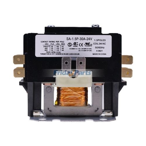 1.5Pole 25Amp 30Amp 24V AC SA-1.5P-30A-24V Coil Definite Purpose Air ...