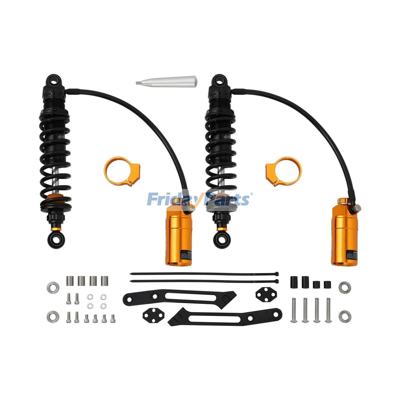 1ペア リモートリザーバー リアサスペンションショックキット XF2906C591-J ハーレーダビッドソン モーターサイクル ストリート ロード グライド キング 2014-2023用
