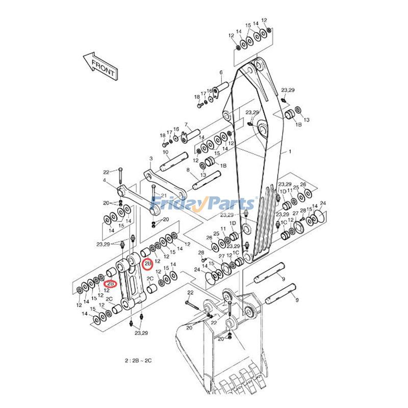 1 PC Arm Bushing Doosan Daewoo 340LC-V for Excavator