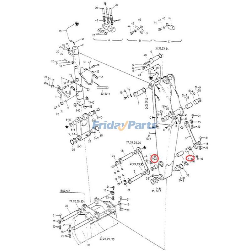 1 PC Arm Bushing for Excavator