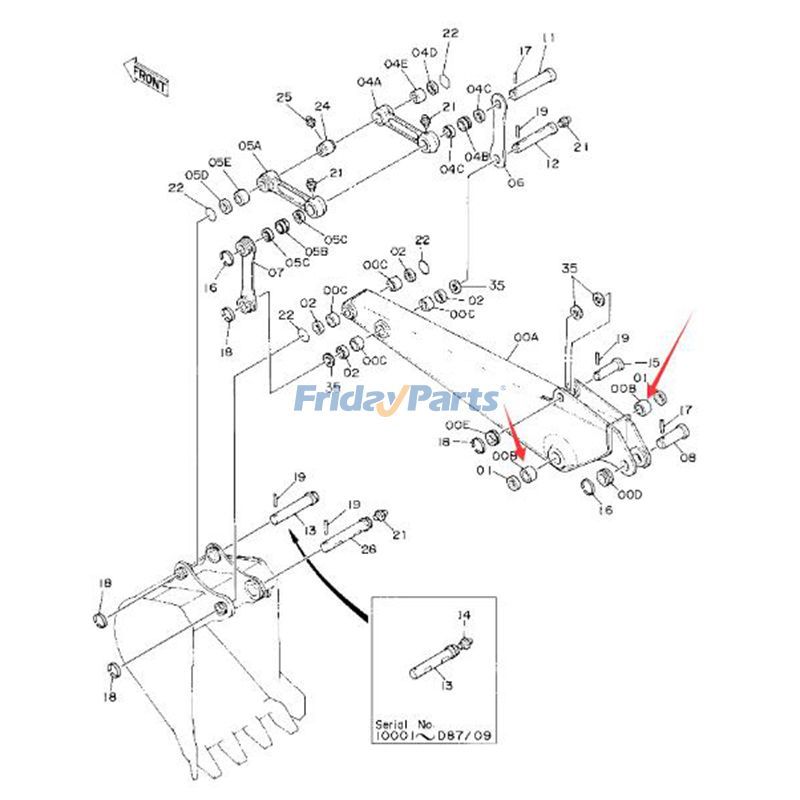 1 PC Arm Bushing for Excavator