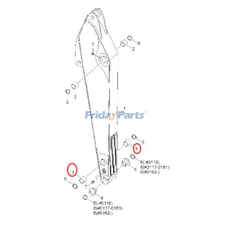 1 PC Arm Bushing for Excavator
