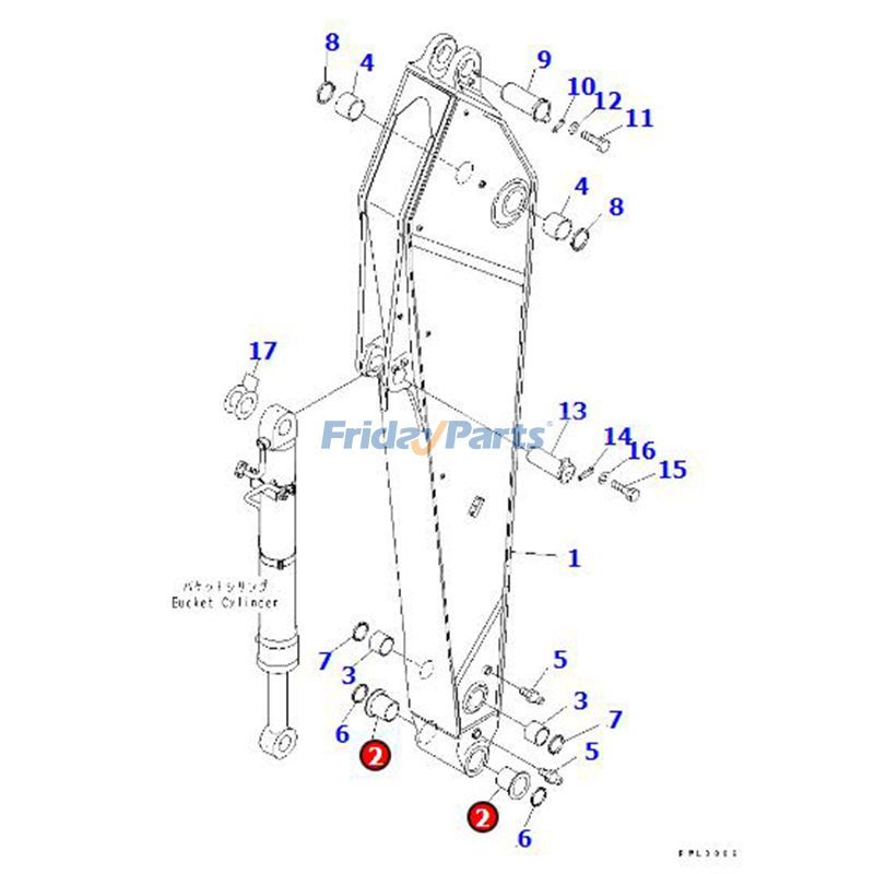 2 PCS Arm Sleeve Bearing Bushing for Excavator