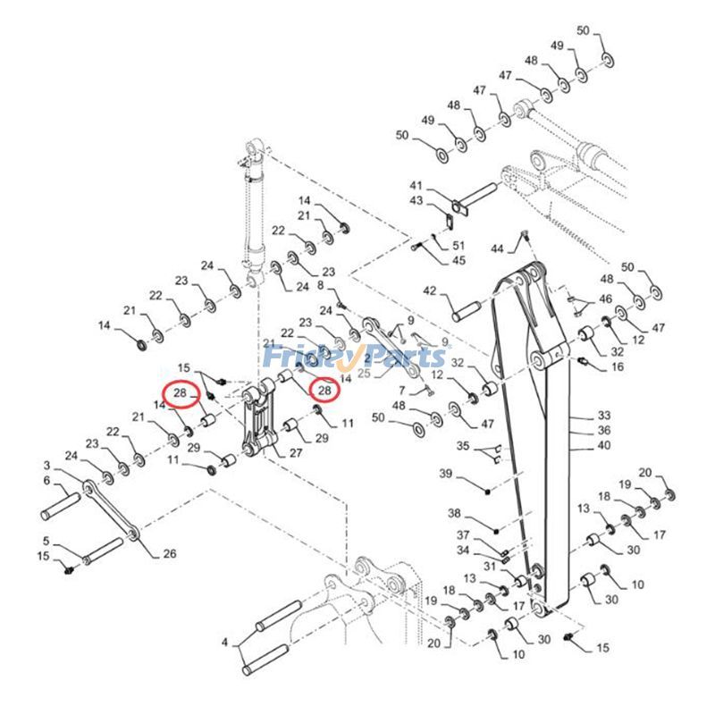 1 PC Arm Steel Bearing Bushing for Excavator