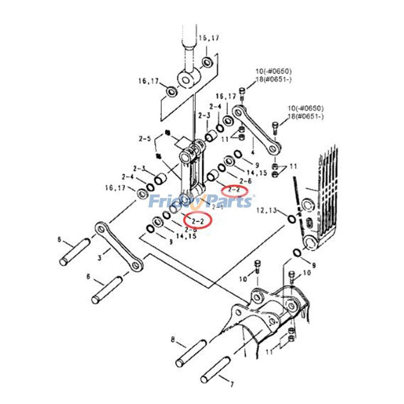 1 PC Bucket Control Rod Bushing for Excavator
