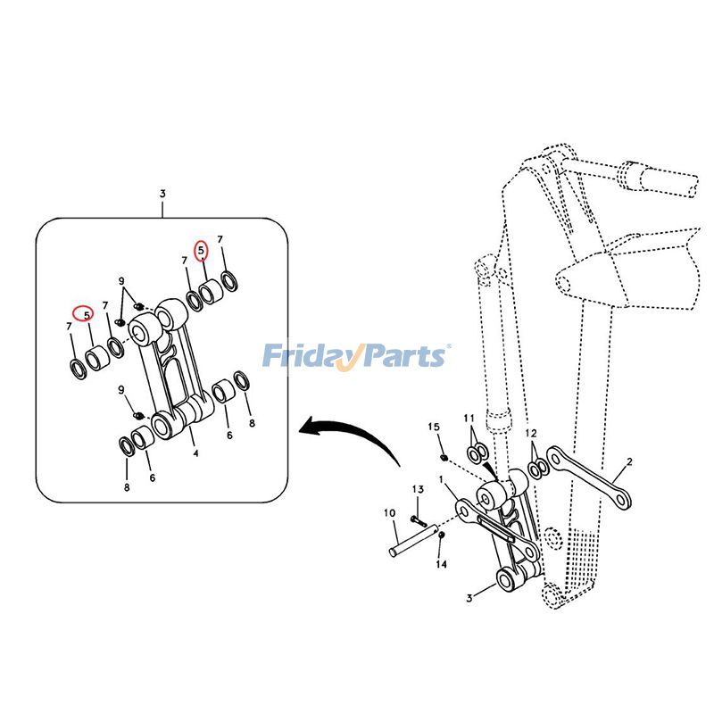 1 PC Connecting Rod Bushing for Excavator,Loader