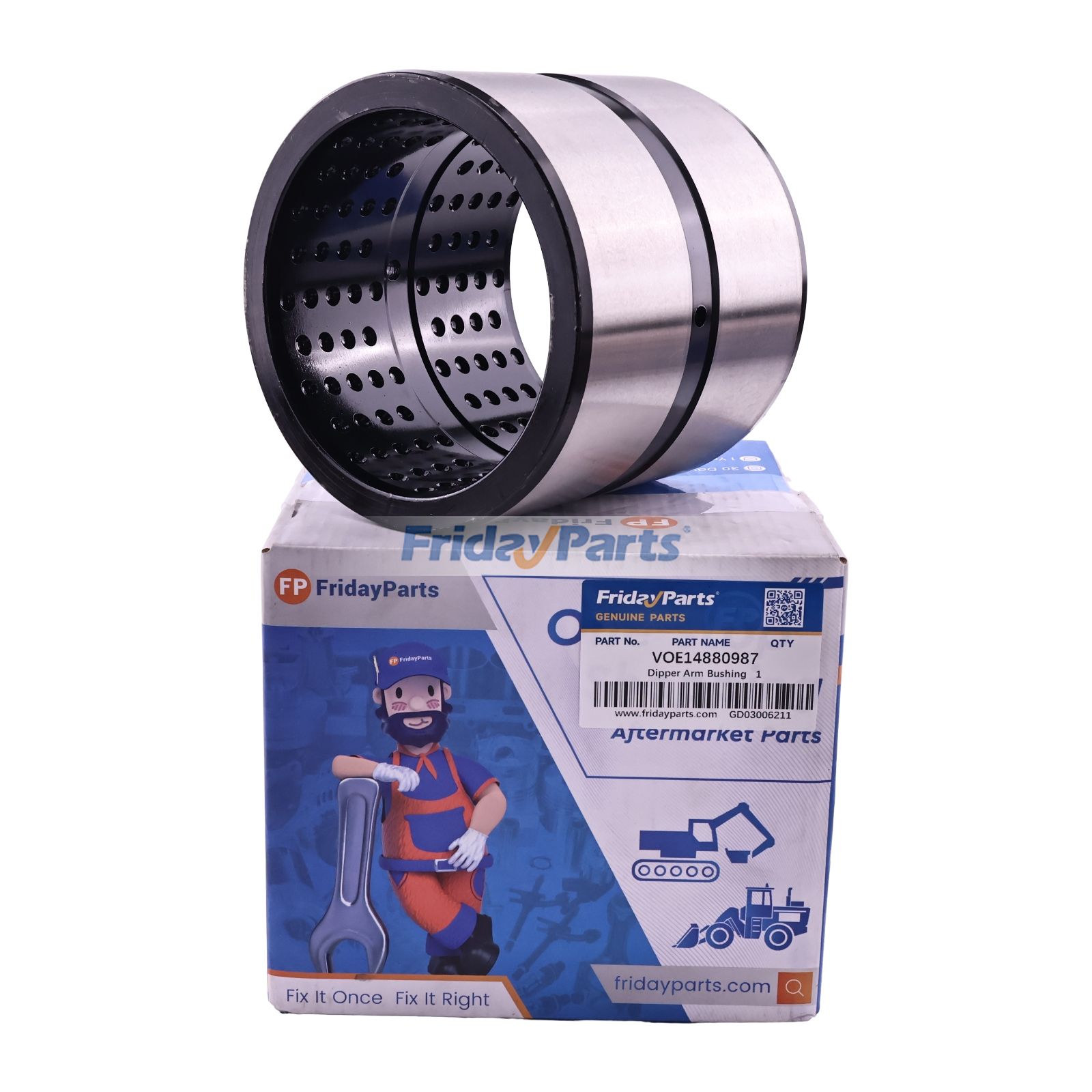 ボルボ掘削機 EC330B EC340D EC350E EC360B EC380D 用コネクティングロッドブッシング VOE14880987 1 個