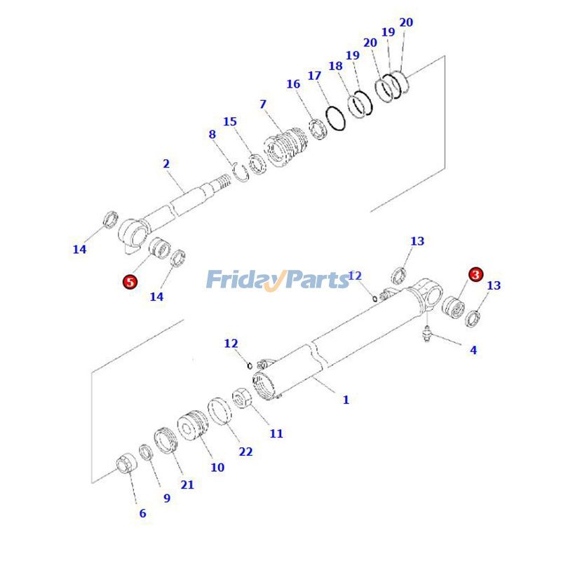 Cylinder Sleeve Bearing Bushing 07144-10304 for Komatsu PC10-6 PC20-3 PC25-1 PC27R-8 WA20-1 WA30-5 WA40-3 WA50-6 for less