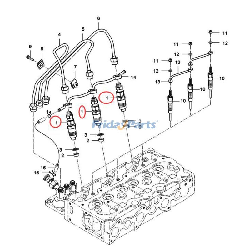 ＊·. nao .·＊ 1 PC Fuel Injector 7400777 for Bobcat Tractor CT122 CT225 CT230
