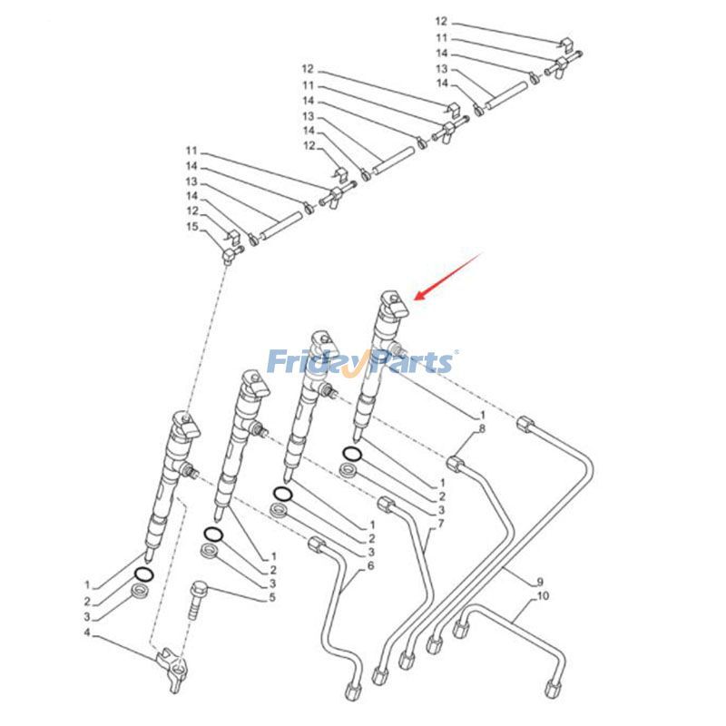 1PC Fuel Injector Kobelco For CASE,For KOBELCO,For New Holland Excavator