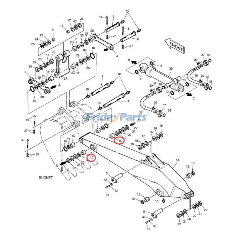 1 PC Sleeve Bearing Bushing Doosan Daewoo 170W-V 175LC-V 180W-V 280LC-III 450-III for Excavator