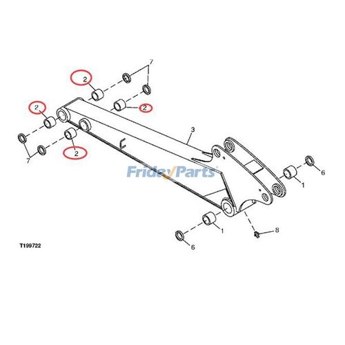4241780 1 PC Sleeve Bearing Bushing 4340371 4428636 for Hitachi Excavator EX18 ...