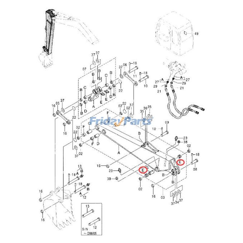 1 PC Sleeve Bearing Bushing 135C for Excavator