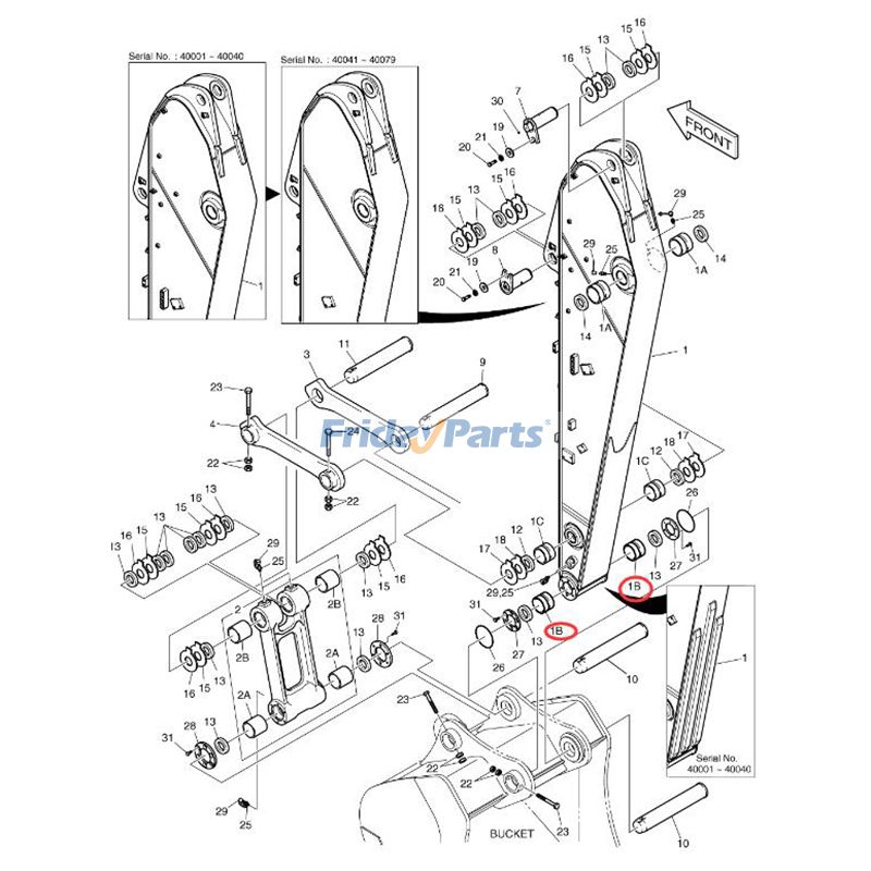 1 PC Sleeve Bearing Bushing Doosan Daewoo Wheel Laoder for Excavator