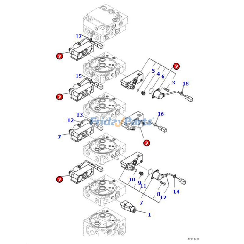 エクスカベーター ソレノイドバルブ1個
