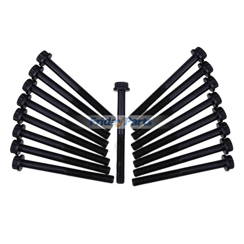 17Pcs Cylinder Head Bolt 6204-13-1610 for Komatsu Engine 3D95 4D95 6D95 S4D95 S6D95 SAA4D95 SAA6D95