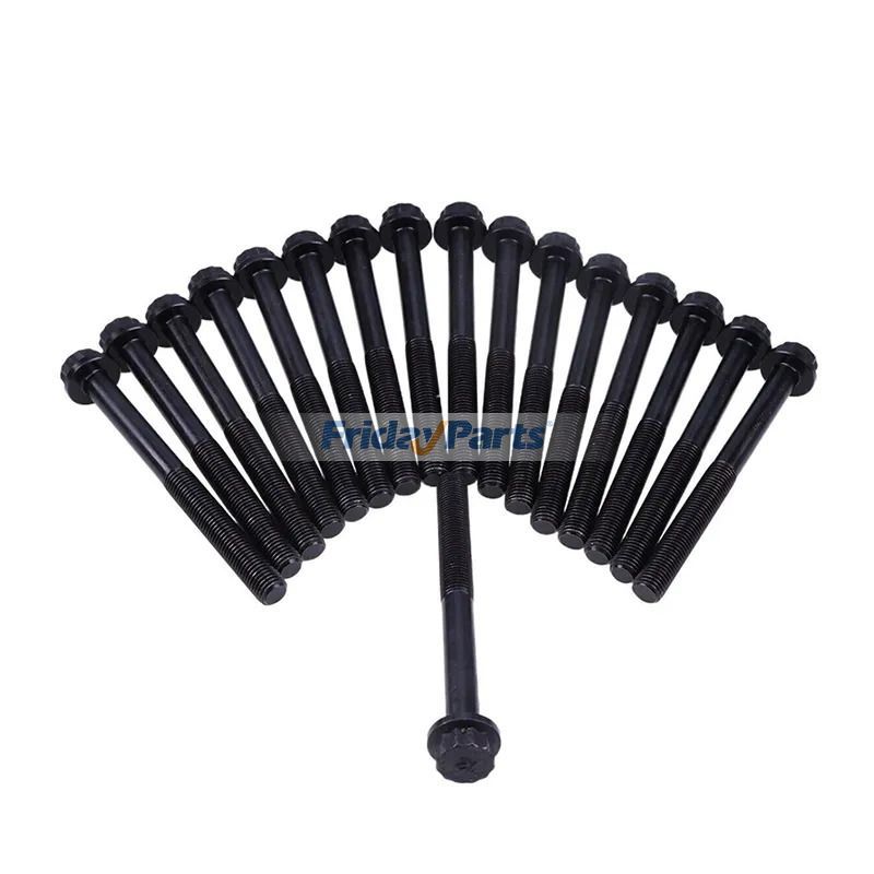 17Pcs Cylinder Head Bolt for Komatsu 3D95 4D95 6D95 S4D95 S6D95 SAA4D95 SAA6D95 for Engine