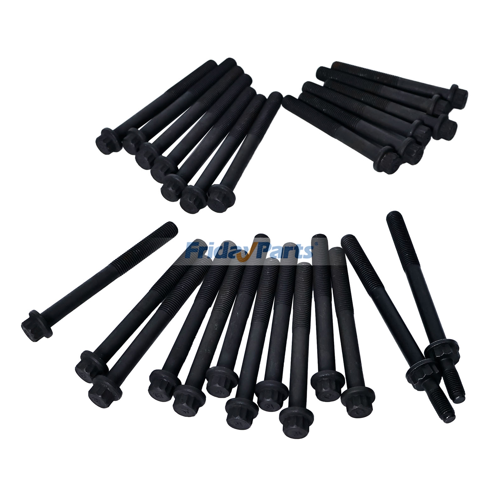 1 jeu de boulons de culasse 65.90021-0003 65.90021-0002 65.90021-0004 pour moteur Doosan DB58TIS, pelle hydraulique DX225LCA SOLAR 225LC-VpourPour DOOSAN