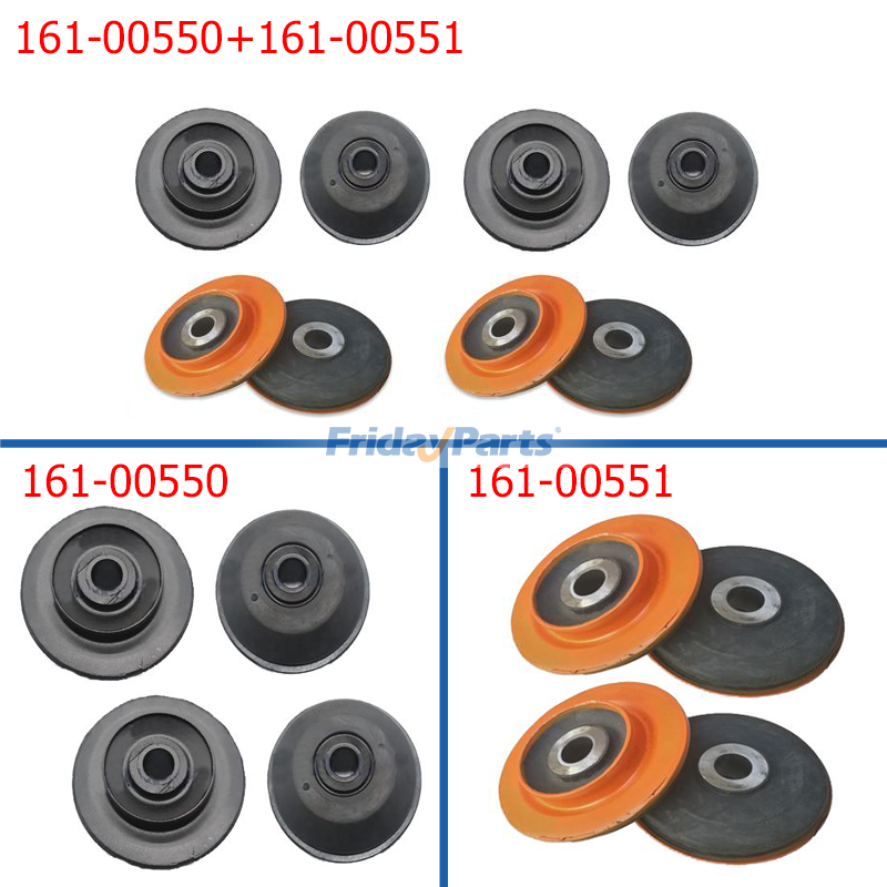 1 conjunto de almofada de borracha para montagem do motor 161-00550 161-00551 para escavadeira Komatsu Doosan Daewoo Solar 255LC-V para Escavadora 