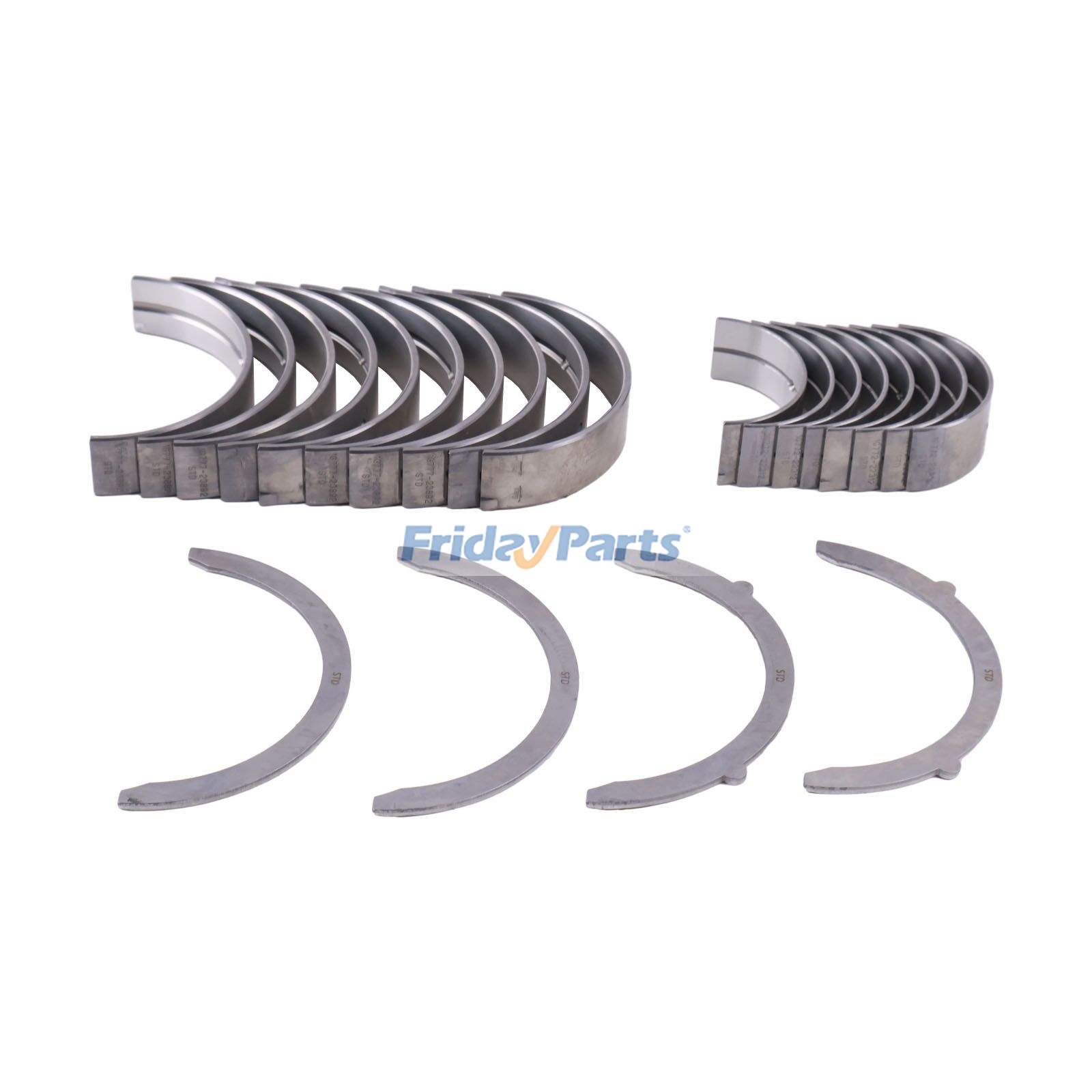 1 Set Main Bearings & Con Rod Bearings & Thrust Washers for Kubota Engine V3307 V3307T CASE Compactor SV207E Loader SL50TR