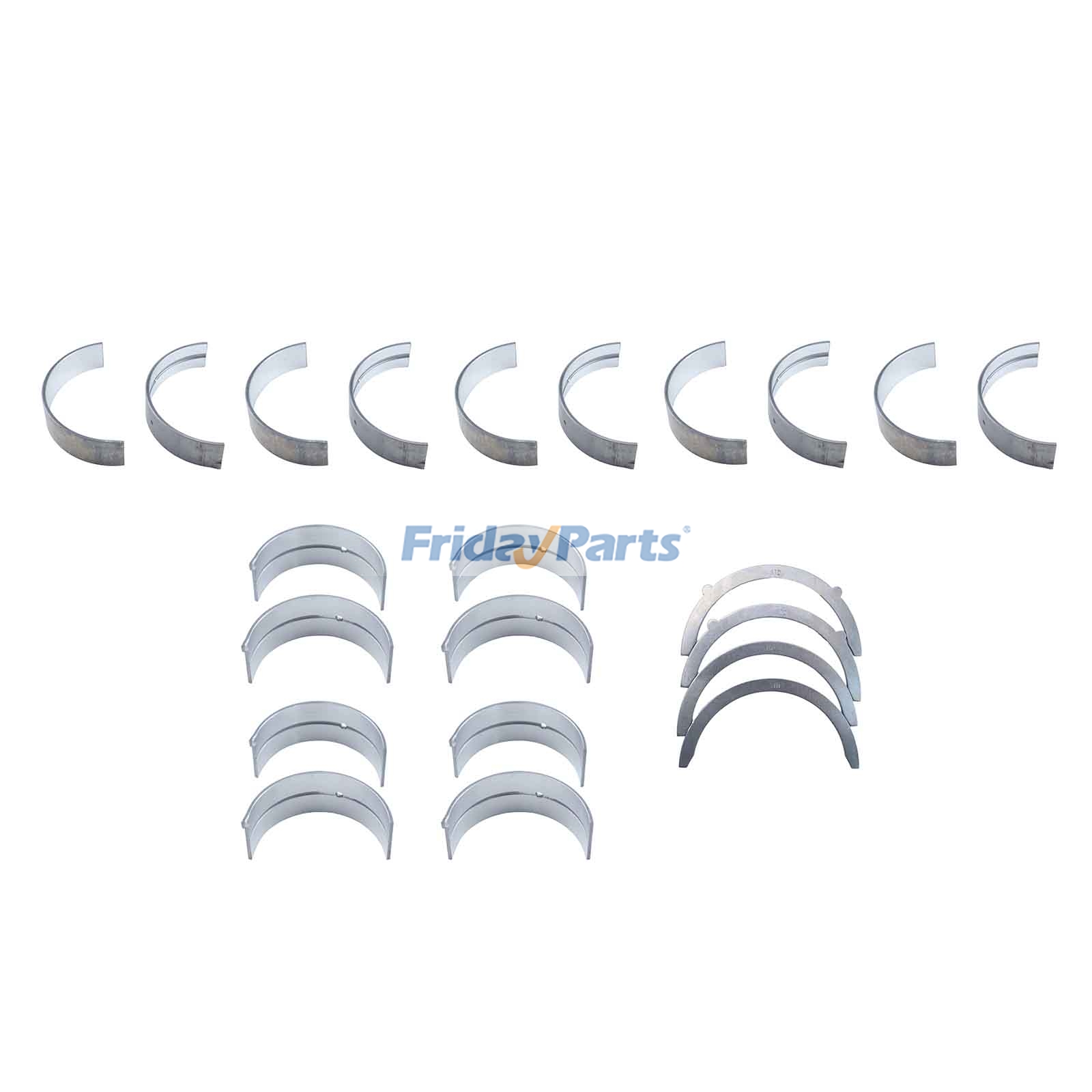 1 Set Main & Con Rod Bearing & Thrust Washer 1G777-23400 1G772-22312 for Kubota Engine V3307 Excavator KX080-3T KX080-4 Tractor M7040F-1 M6060HD M7060HFC