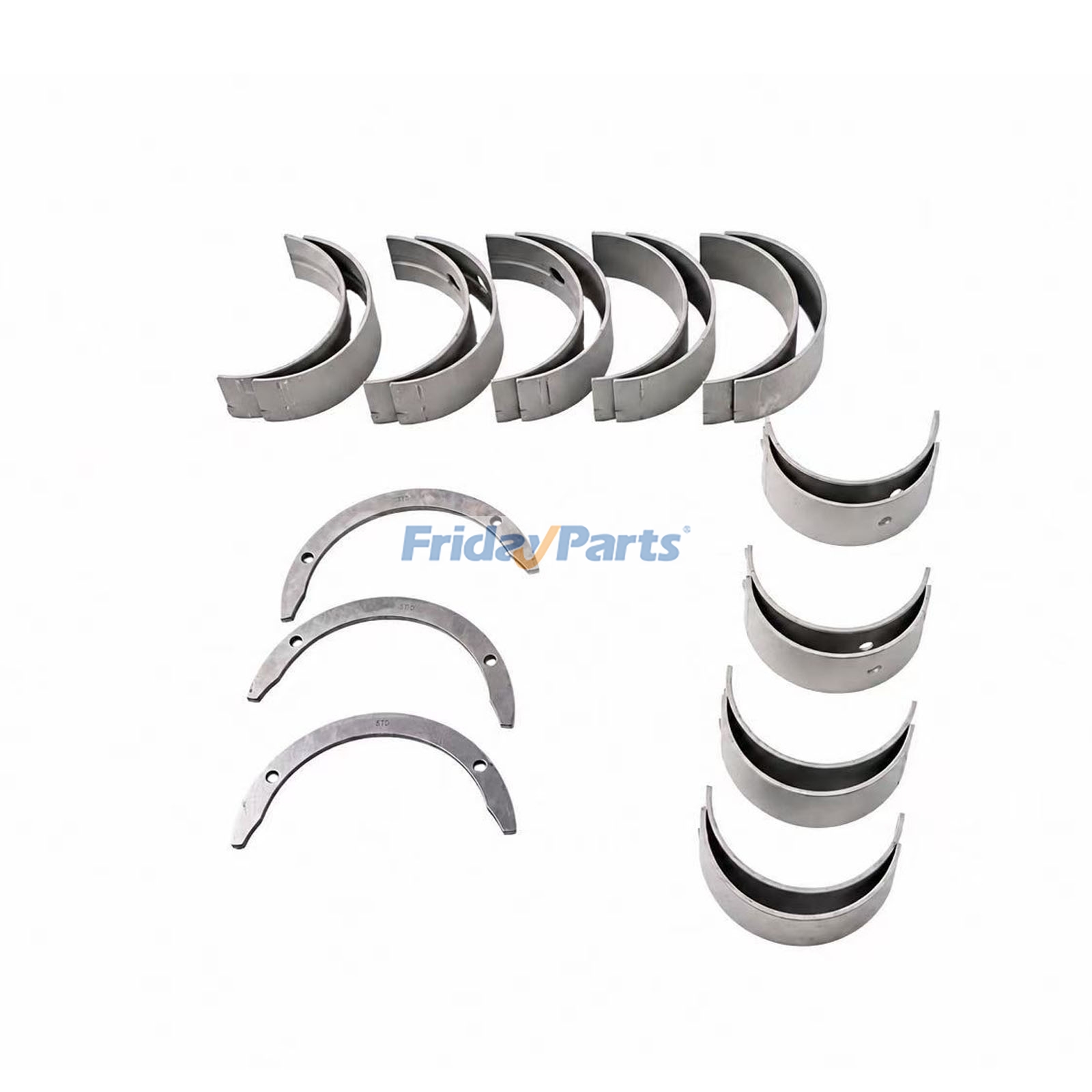 1 jeu de coussinets de bielle et de palier principal et rondelle de butée 6204-21-8600 6208-31-3400 pour moteur Komatsu SAA4D95LE-3 SAA4D95LE_5A SAA4D95LE-3A-4W SAA4D95LE-5pour